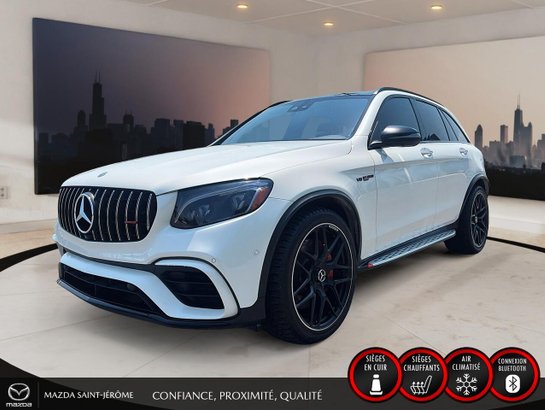 2019 Mercedes-Benz GLC GLC 63 S AMG | CUIR ROUGE | TOIT PANORAMIQUE | White