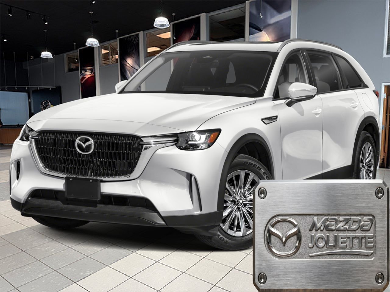 MAZDA CX-90 hybride rechargeable 2026 Blanc rhodium métallisé Notre-Dame-des-Prairies - photo #0