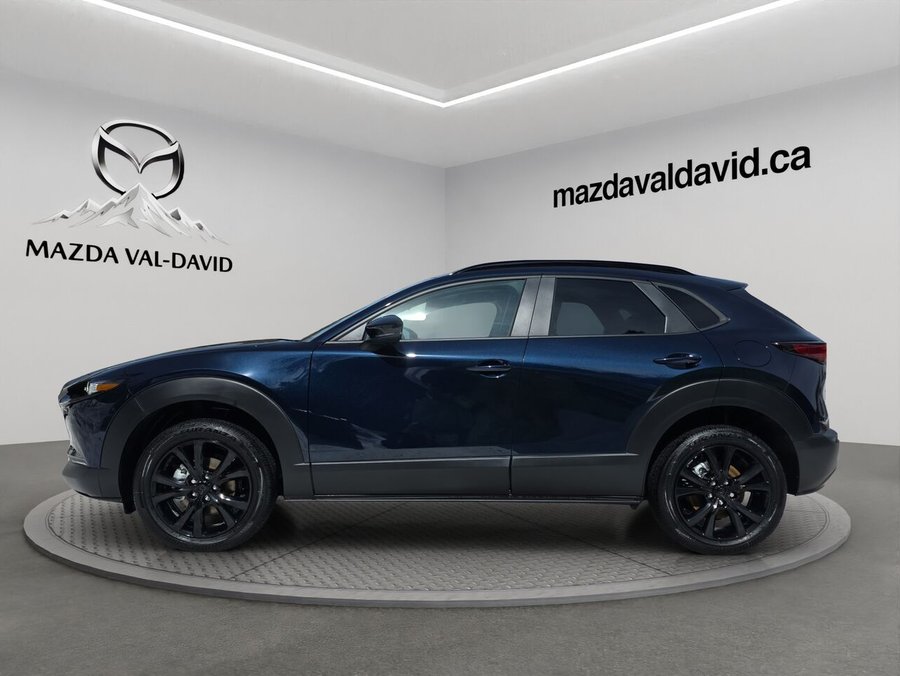 Mazda CX-30 GS AWD 2.5 S Kuro AWD, Toit ouvrant, Sièges en similicuir, Barre de toit peintes. 2026 Bleu cristal foncé mica