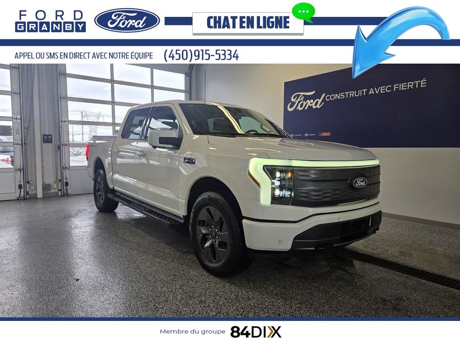 2025 Ford F-150 LIGHTNING LARIAT, CUIR, TOIT White