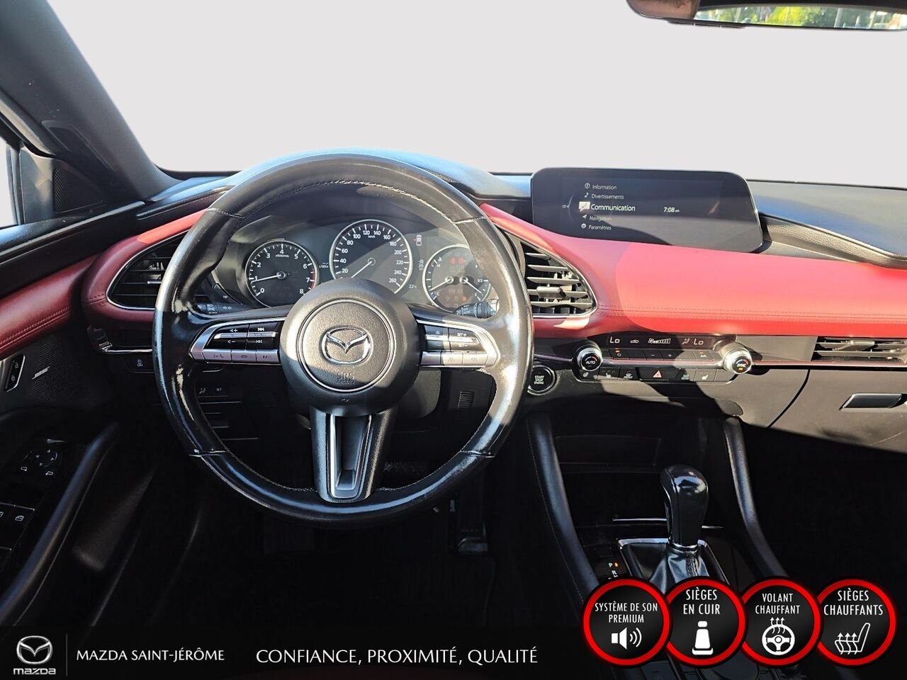 2023 Mazda Mazda3 Sport GT avec moteur turbo | TOIT OUVRANT | CUIR ROUGE | AWD Grey Saint-Jérôme - photo #21