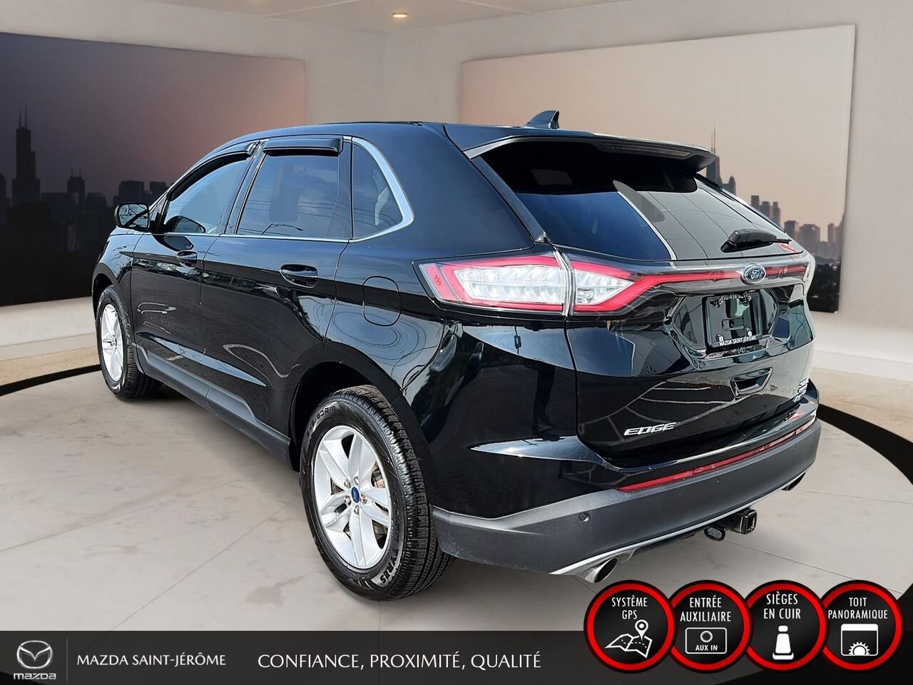 Ford Edge SEL | AWD | TOIT PANORAMIQUE | CUIR | 2018 Noir Saint-Jérôme - photo #9