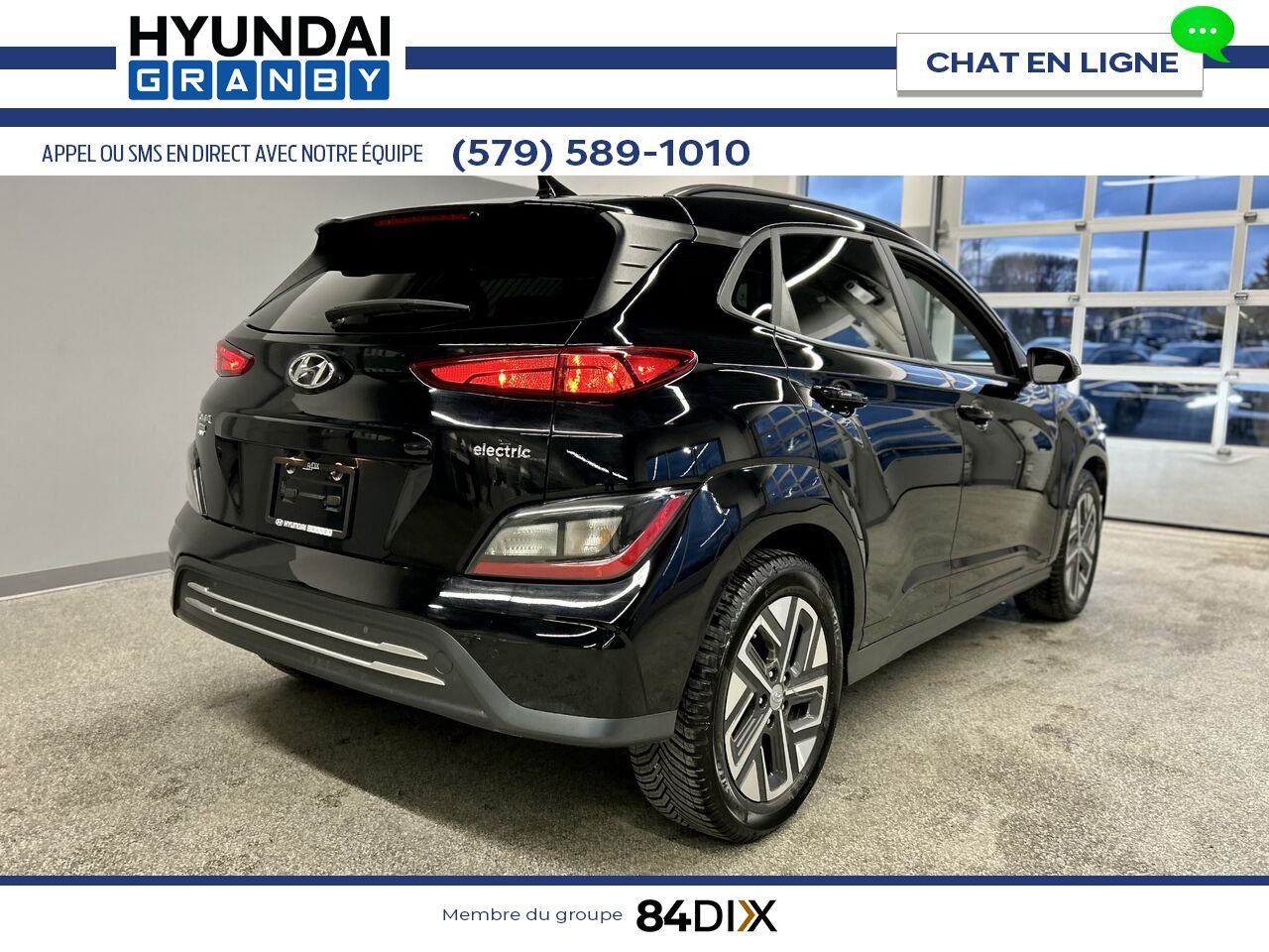 Hyundai Kona électrique 2023 Noir Granby - photo #6