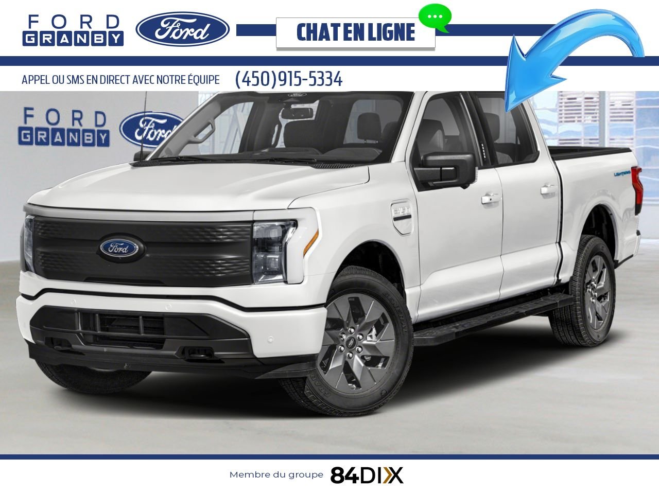Ford F-150 Lightning 2025 Blanc Oxford Granby - photo #0