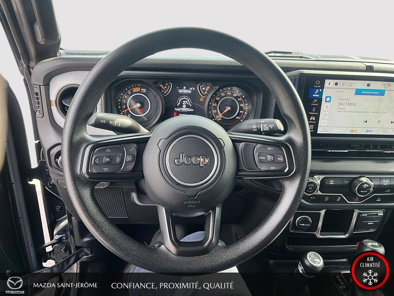 2024 Jeep Wrangler Sport 2 PORTES | TOIT SOUPLE | 4x4 | AUTOMATIQUE | V6 Black Saint-Jérôme - photo #13