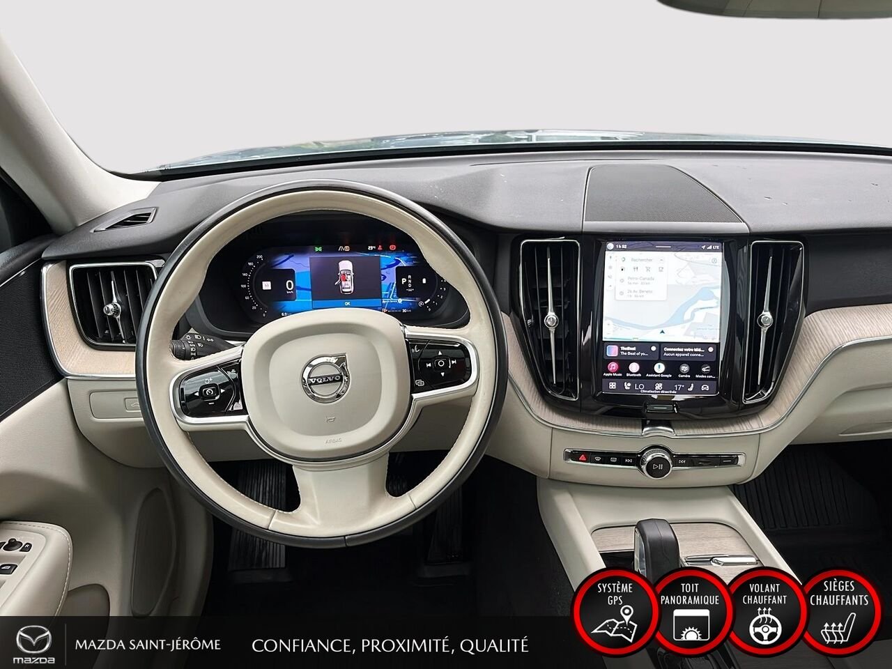 Volvo XC60 B5 PLUS DARK THEME | AWD | CAMÉRA 360 | TOIT PANO | 2024 Gris Saint-Jérôme - photo #22