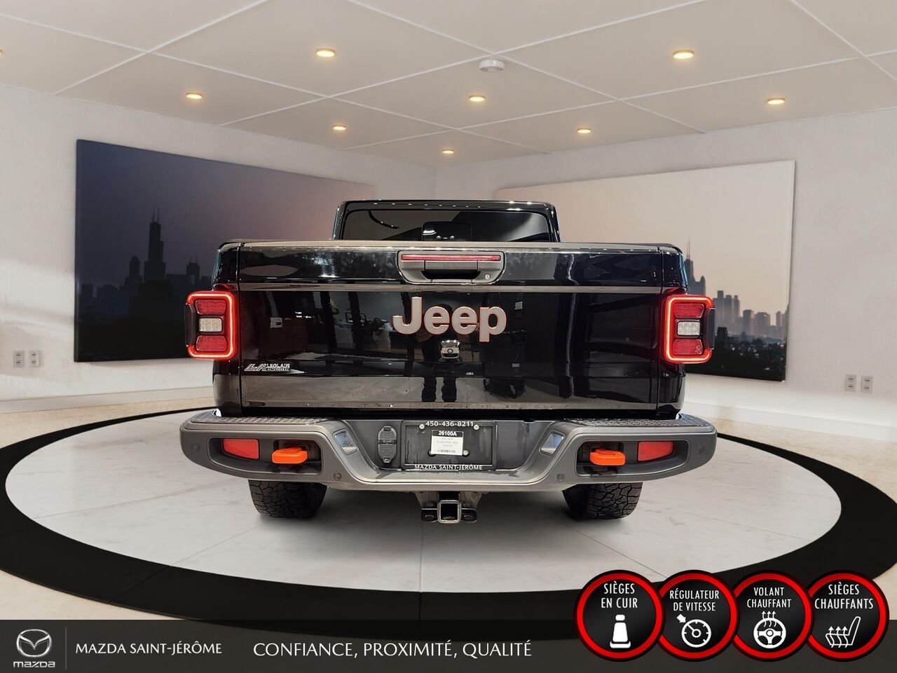 2021 Jeep Gladiator MOJAVE | DEUX TOITS | CUIR | PNEUS TOUT-TERRAIN LT285 | 4X4 Black Saint-Jérôme - photo #6