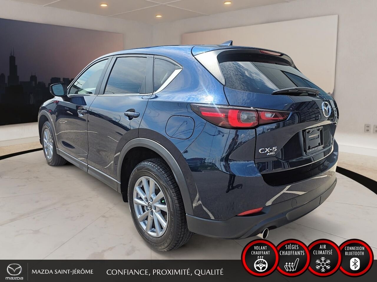 Mazda CX-5 GS | AWD | CUIR | MAGS | 2023 Bleu Saint-Jérôme - photo #8