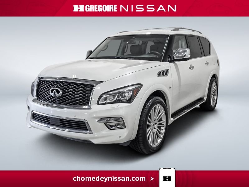 Infiniti QX80 CS6950 | Cuir * Toit * GPS * 7 Places 2017 Blanc Laval - photo #2