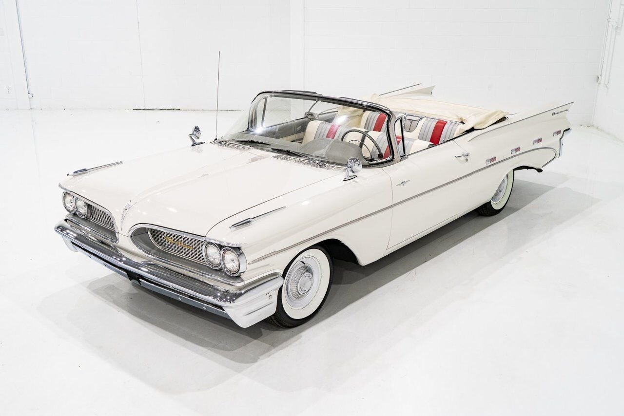 Pontiac PARISIENNE **PRIX EN USD** Fully restored with 261cu.in. and GM built sheet 1959 Blanc Montréal - photo #30