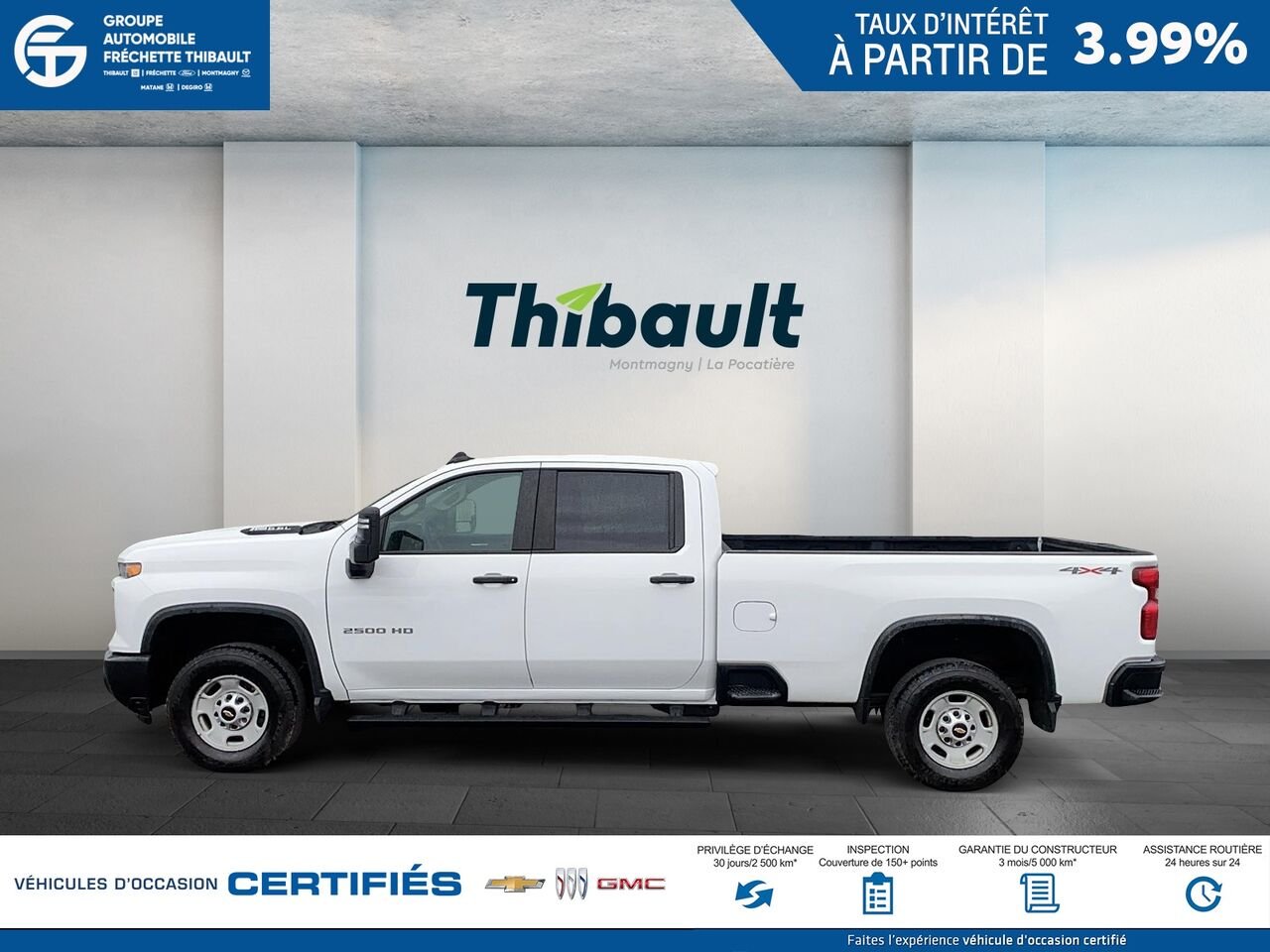 2024 Chevrolet Silverado 2500HD WT cabine multiplace 4RM 172 po White Montmagny - photo #4