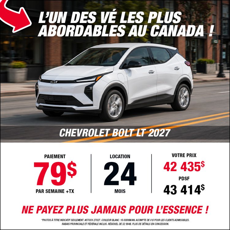 Gatineau GM promo BOLT LT 2027 aout FR