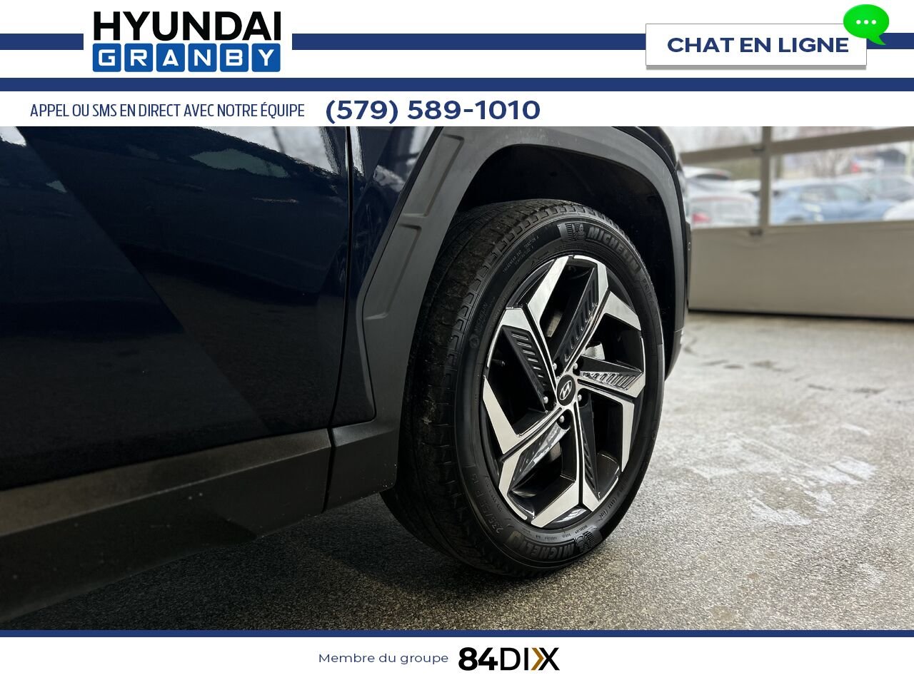 Hyundai Tucson hybride rechargeable 2024 Bleu Granby - photo #8