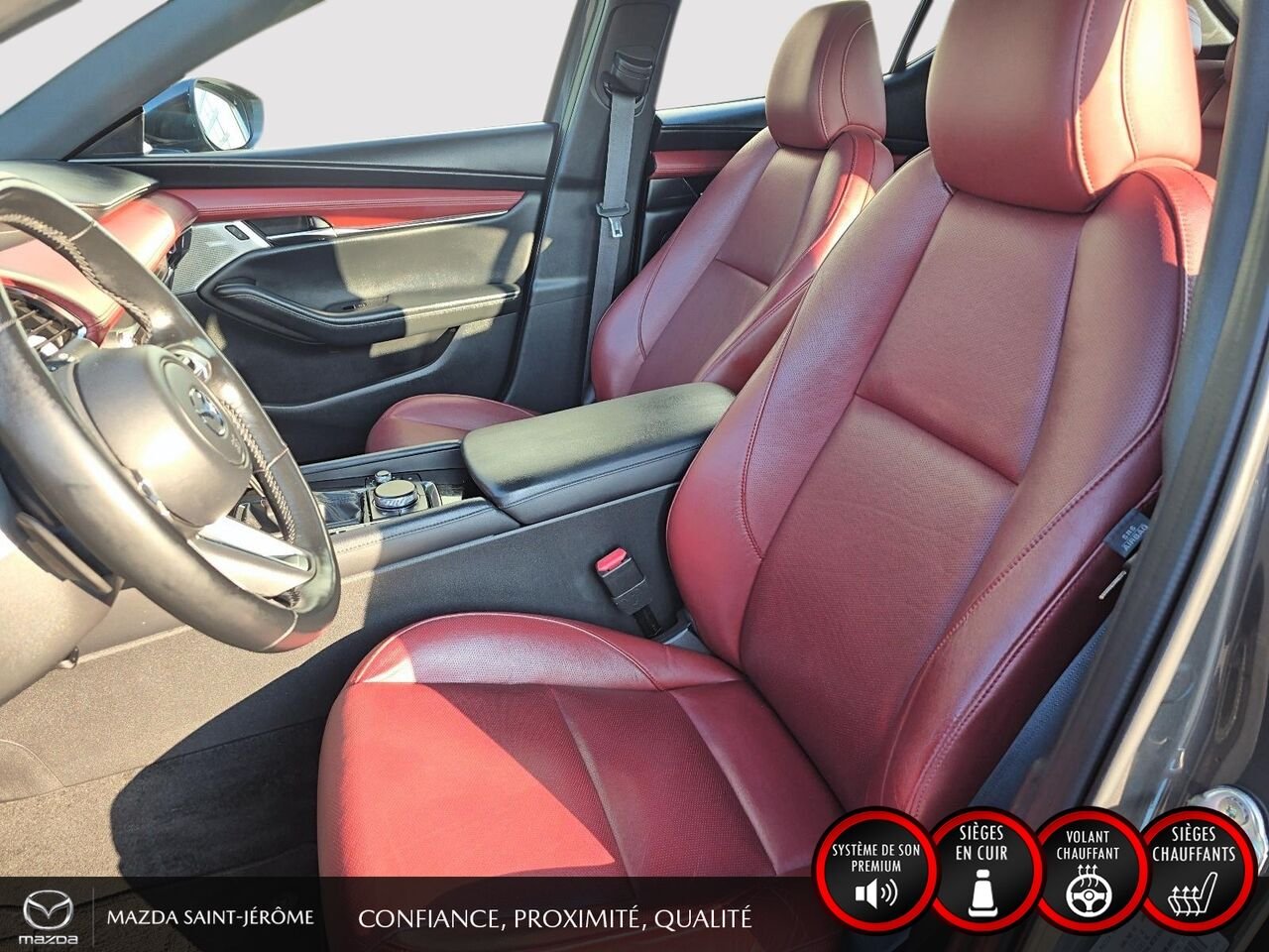 2023 Mazda Mazda3 Sport GT avec moteur turbo | TOIT OUVRANT | CUIR ROUGE | AWD Grey Saint-Jérôme - photo #16