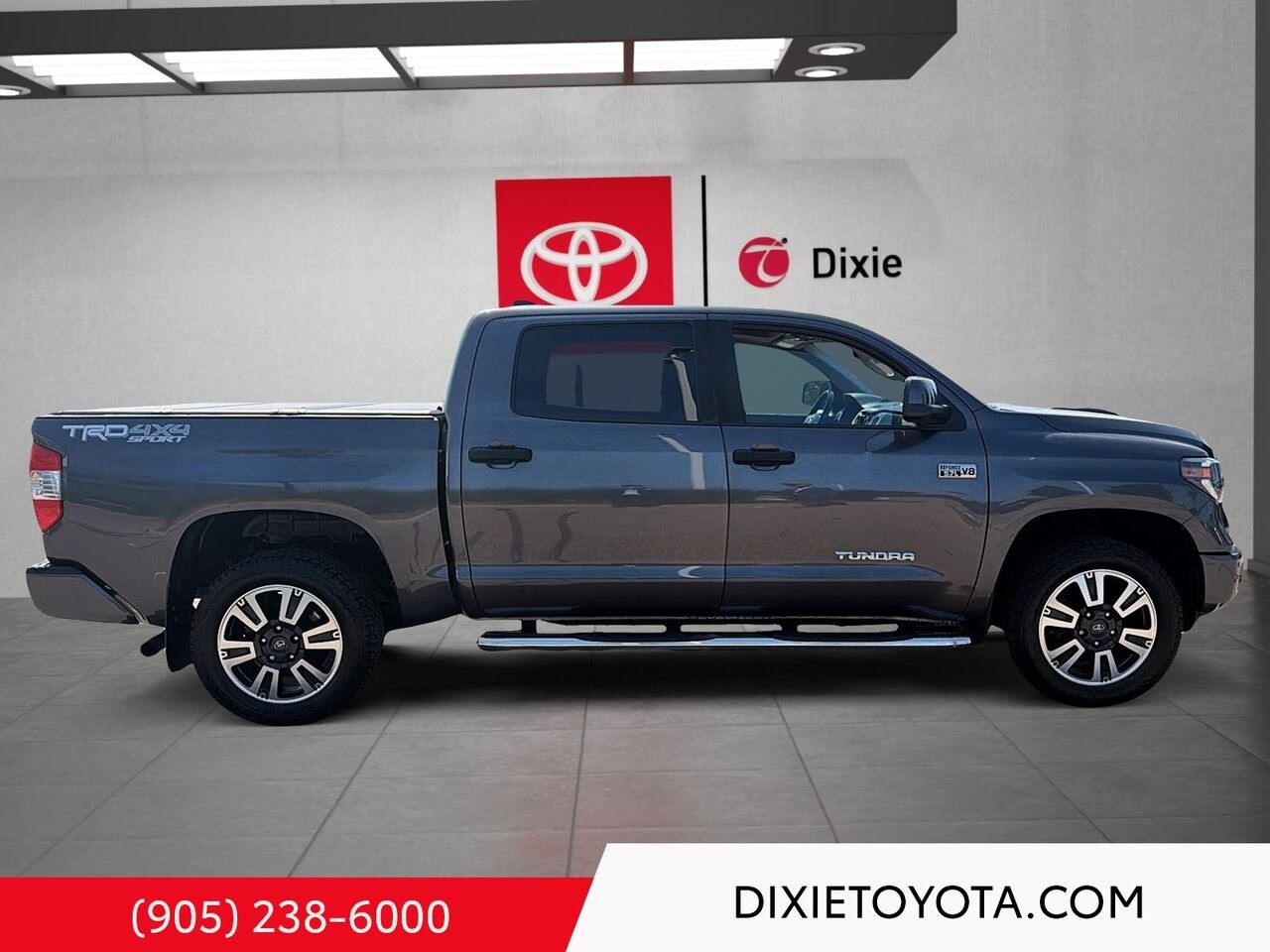 2021 Toyota Tundra TRD SPORT PREMIUM CREWMAX / CLEAN CARFAX / LEATHER SURFACE / CARPLAY AND ANDROID AUTO Magnetic Grey Metallic Mississauga - photo #2