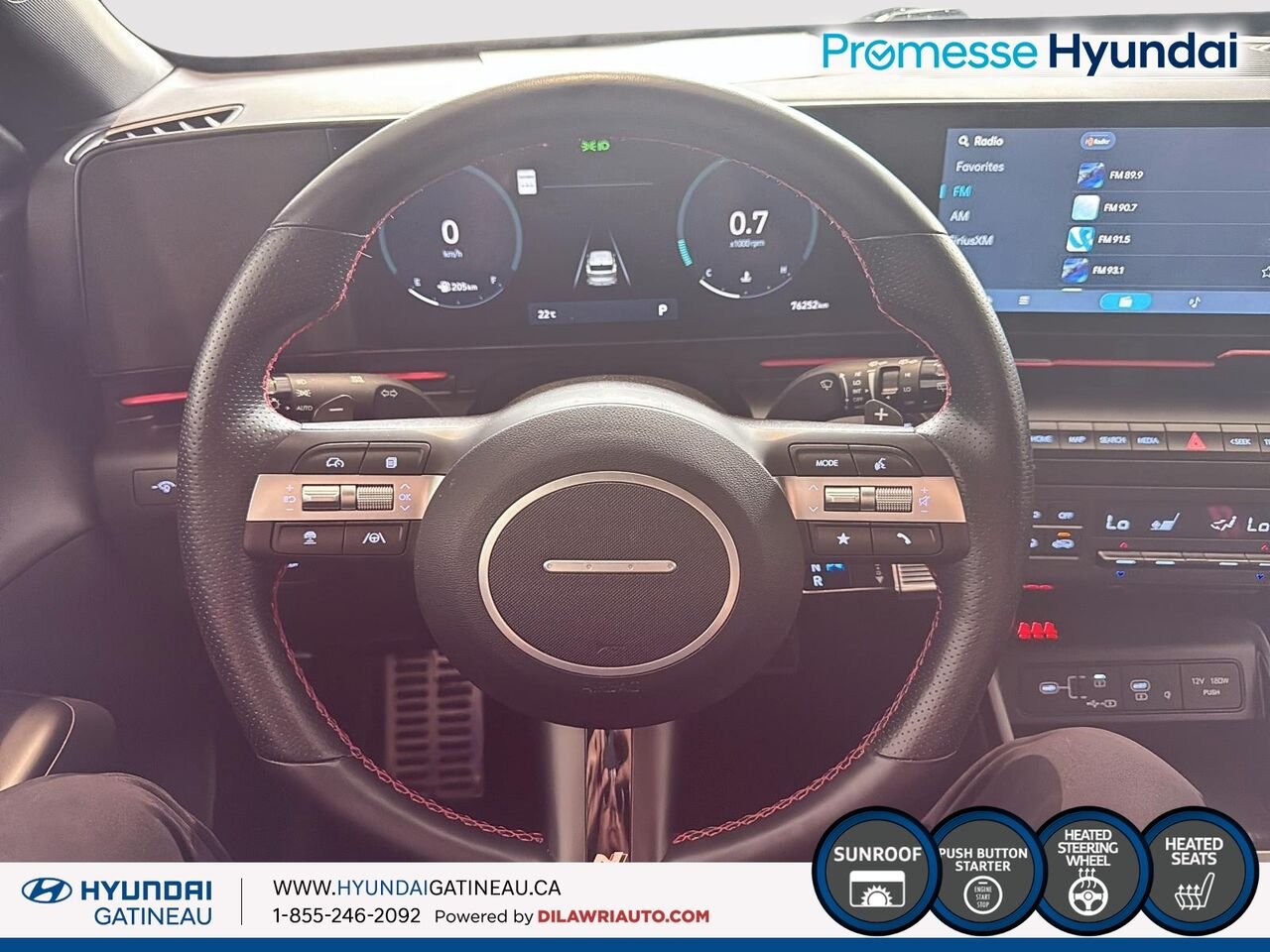 2024 Hyundai Kona 1.6T N Line ***awd , cuir, toit ouvrant, *** White Ottawa & Gatineau - photo #10