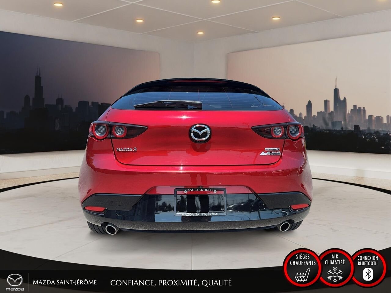 2019 Mazda Mazda3 Sport GT | TOIT OUVRANT | MAGS | AUTOMATIQUE | Red Saint-Jérôme - photo #6