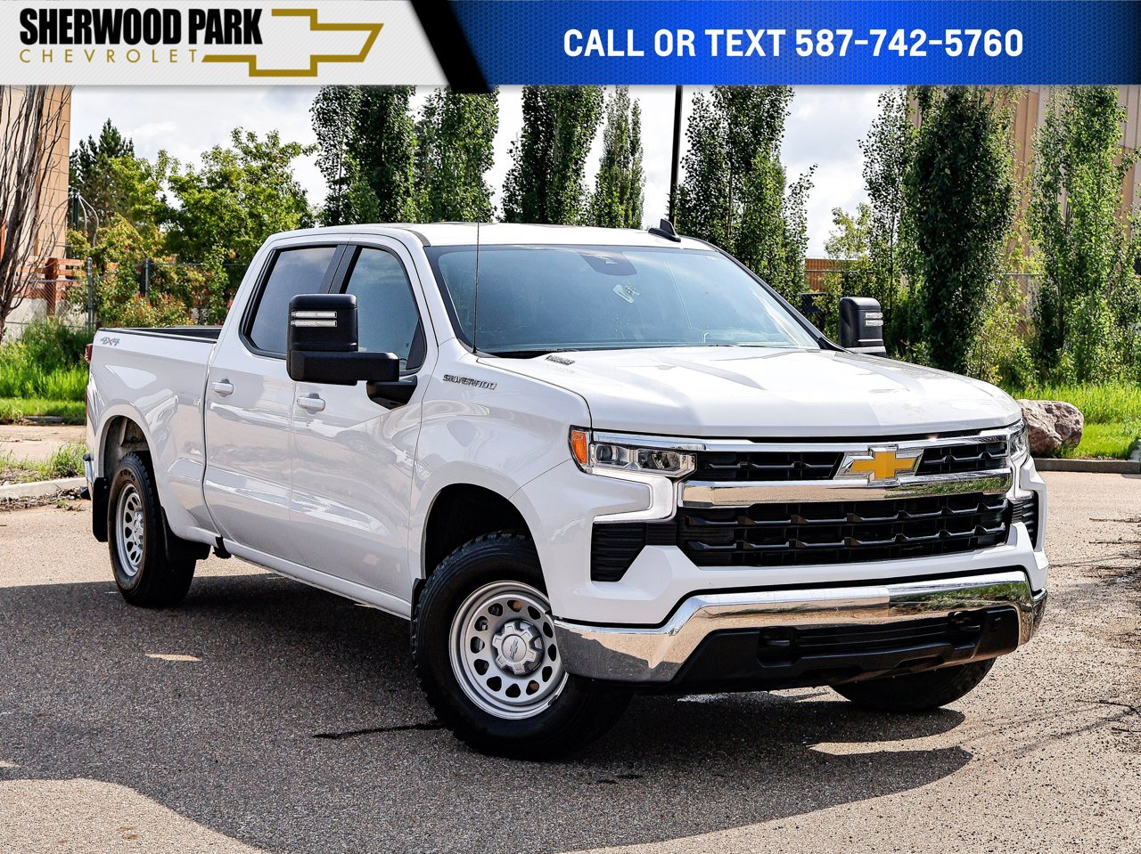 2025 Chevrolet Silverado 1500 4WD Crew Cab 147 LT White Sherwood Park - photo #0