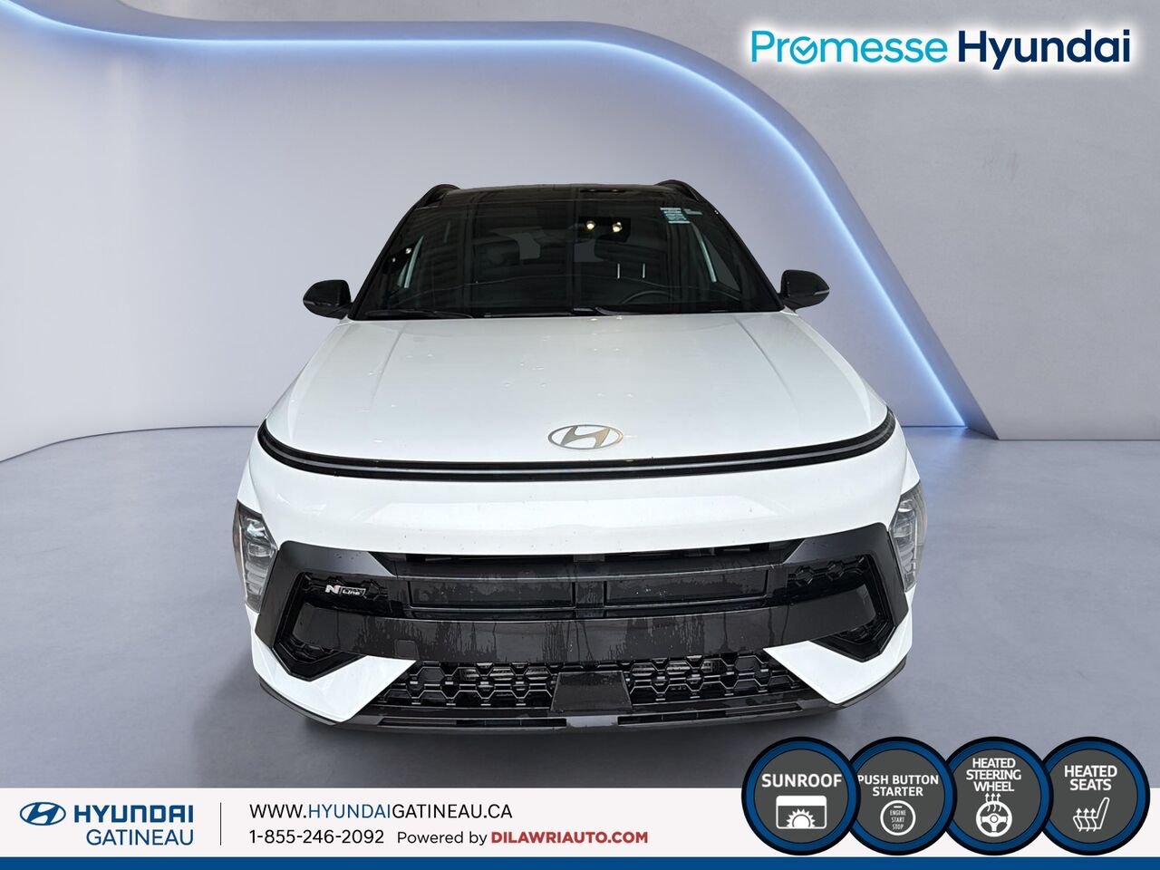 2024 Hyundai Kona 1.6T N Line ***awd , cuir, toit ouvrant, *** White Ottawa & Gatineau - photo #1