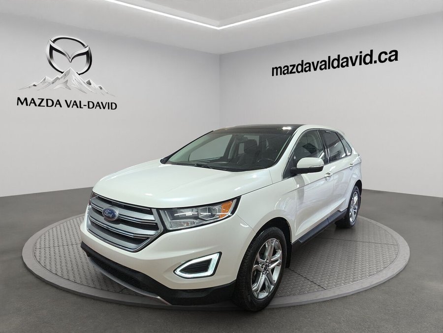 2016 Ford Edge 4 portes Titanium, Traction intégrale, sièges en cuir, navigation, toit ouvrant panoramique White