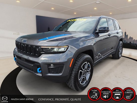 2022 Jeep Grand Cherokee 4xe Trailhawk | TOIT PANO | TV/DVD | 4X4 | Grey