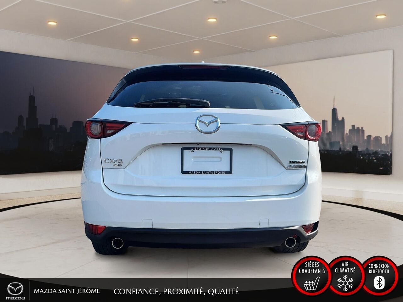 2021 Mazda CX-5 GT | TOIT OUVRANT | CUIR | NAVIGATION | AWD | White Saint-Jérôme - photo #6