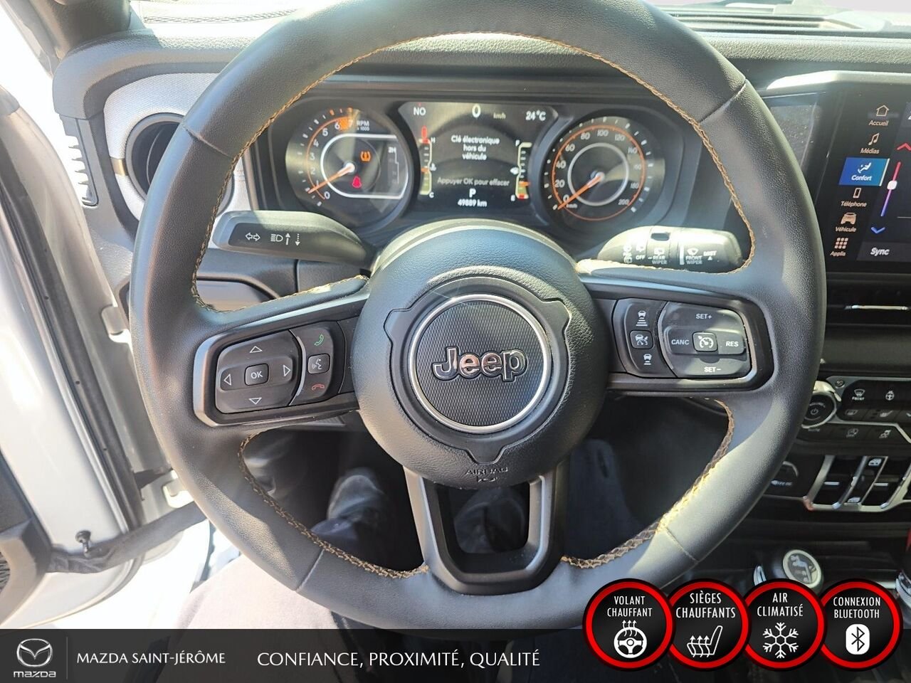 Jeep Wrangler Sport S 4 portes | 2 TOITS | AUTOMATIQUE 2024 Gris Saint-Jérôme - photo #12