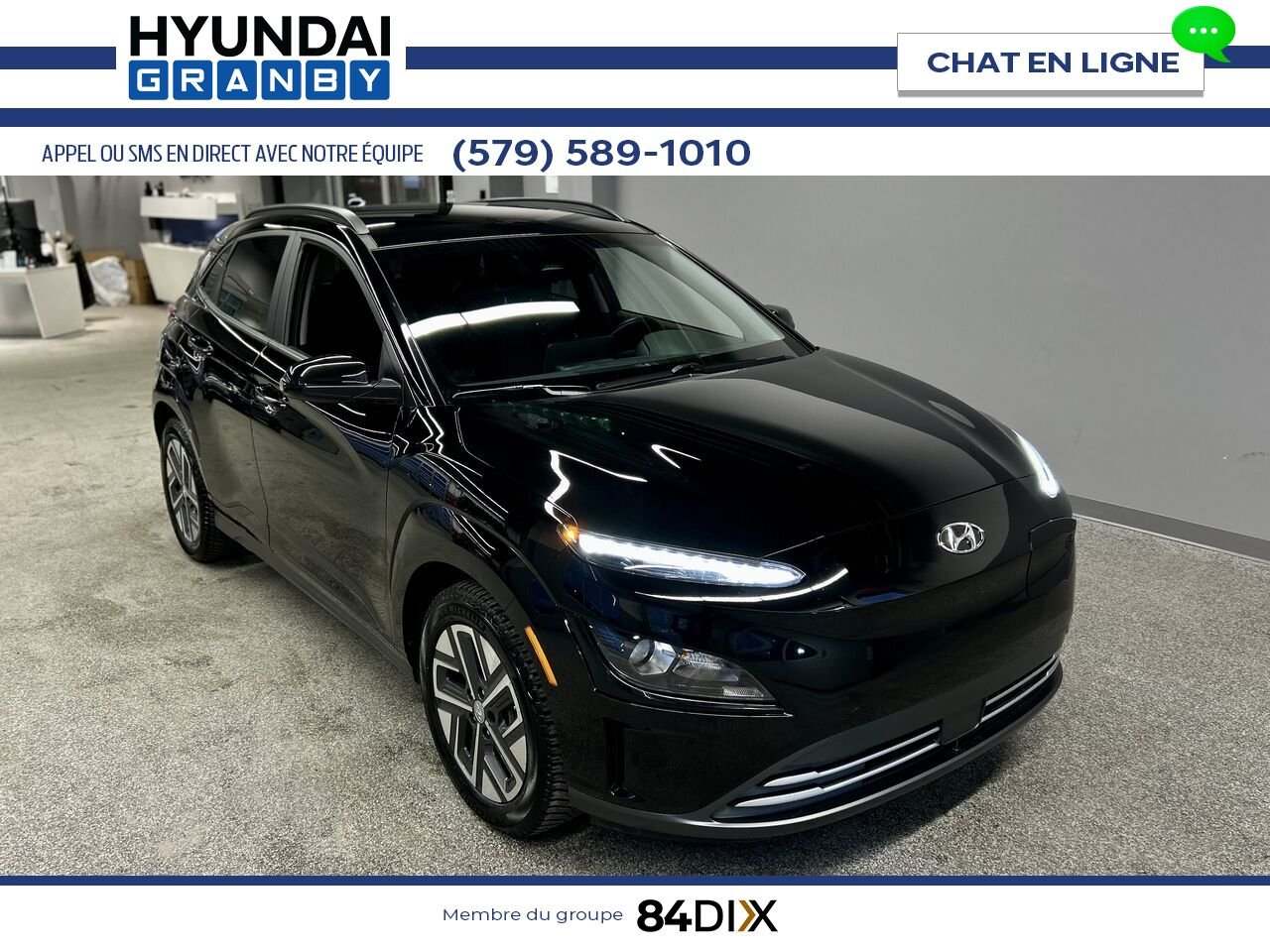 Hyundai Kona électrique 2023 Noir Granby - photo #1