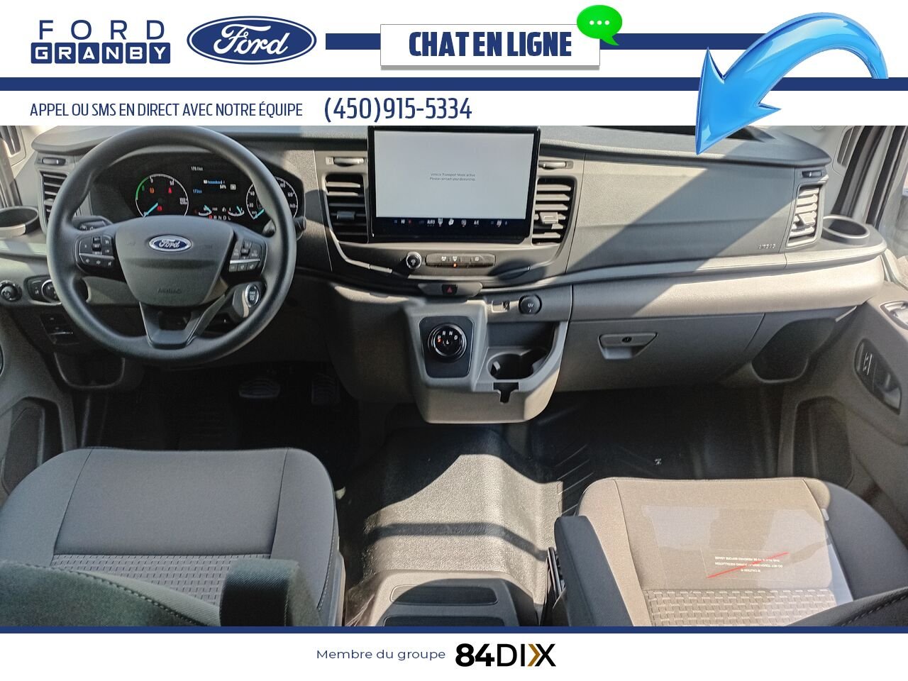 Ford E-TRANSIT FOURGONNETTE UTILITAIRE 2024 Blanc Granby - photo #9