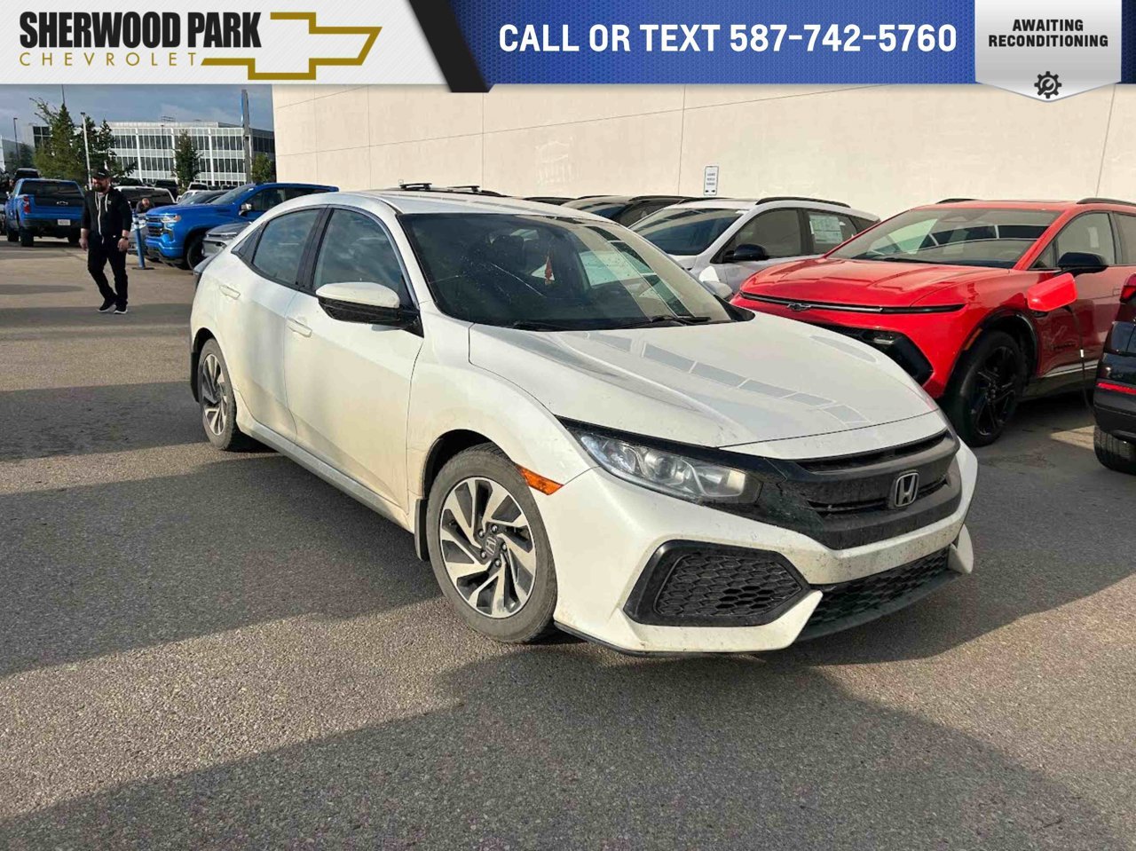 2018 Honda Civic Hatchback LX CVT White Sherwood Park - photo #0