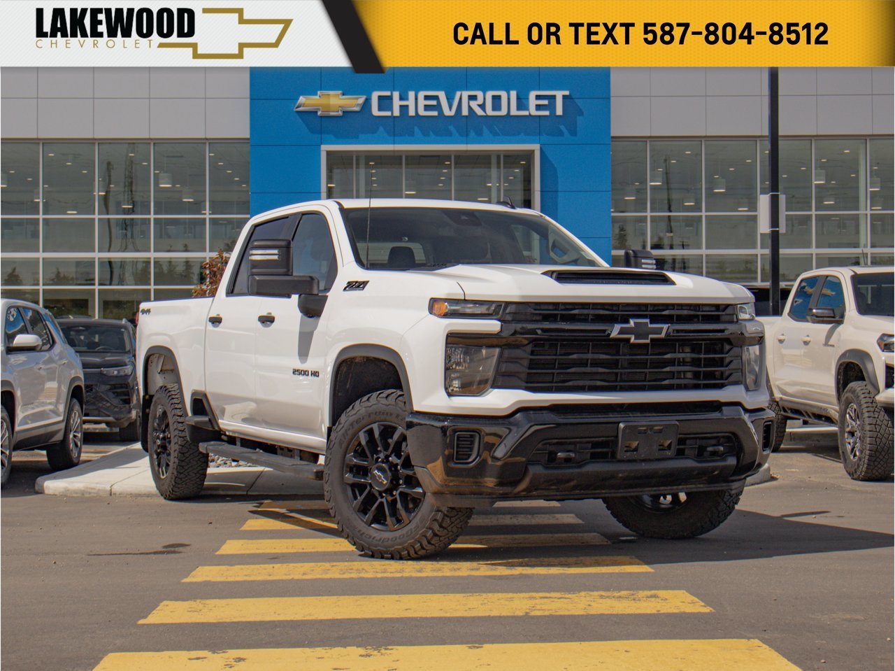 2025 Chevrolet Silverado 2500HD 4WD Crew Cab 159 Custom White Sherwood Park - photo #0