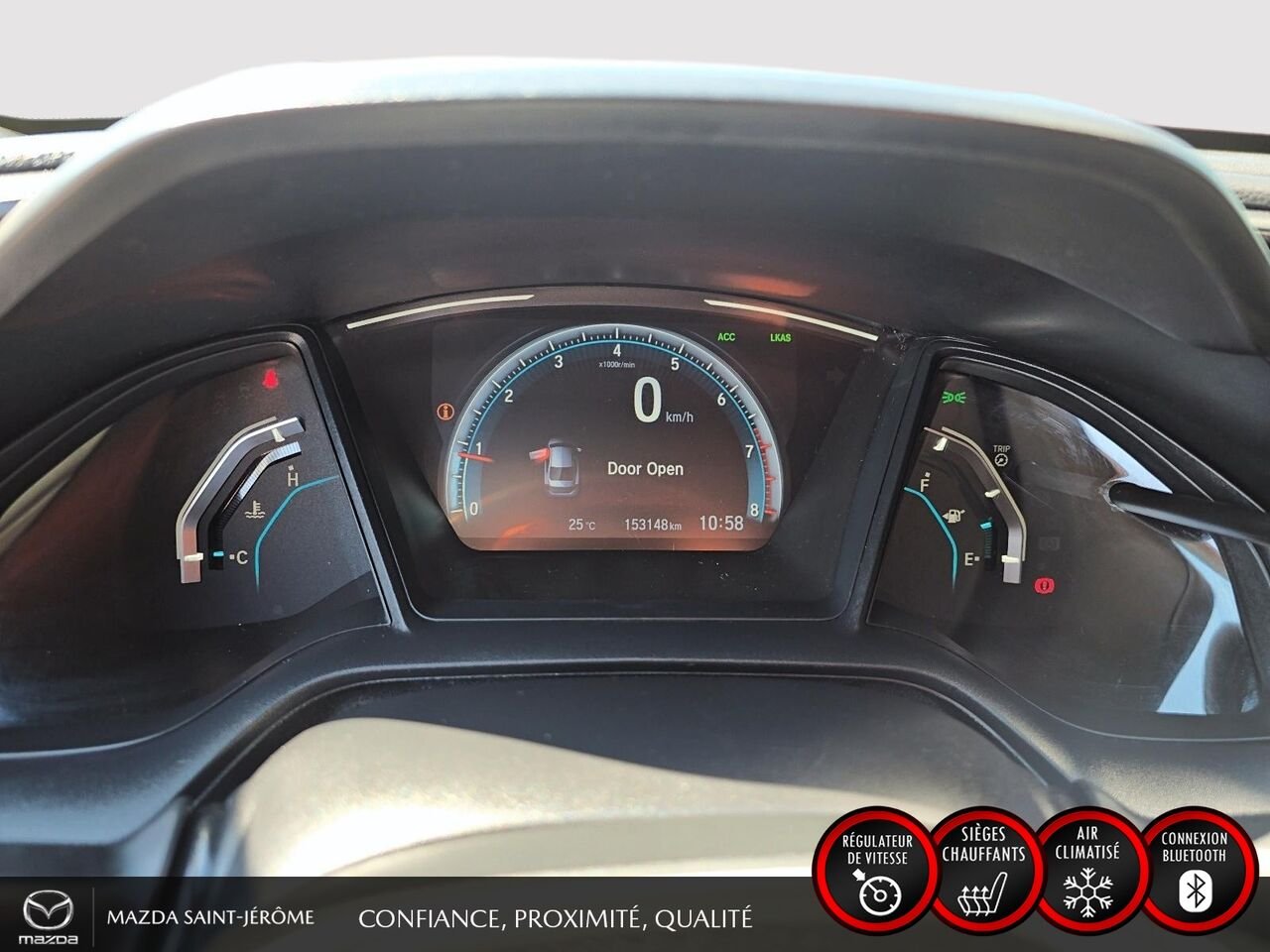 2020 Honda Civic Berline LX | MANUELLE | MAGS NOIR | CLEAN CARFAX | White Saint-Jérôme - photo #15