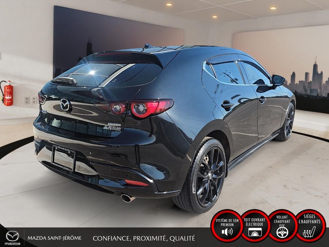 2022 Mazda Mazda3 Sport GT | CUIR | TOIT OUVRANT | AUTOMATIQUE | Black Saint-Jérôme - photo #5