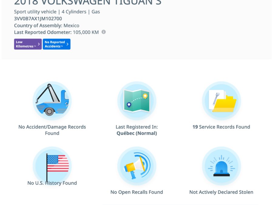 Volkswagen Tiguan 2018 2018 Blanc
