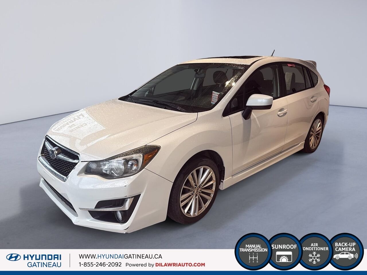 Subaru Impreza Voiture à hayon, 5 portes, boîte manuelle *** bas millage , AWD *** 2015 Blanc Ottawa & Gatineau - photo #0