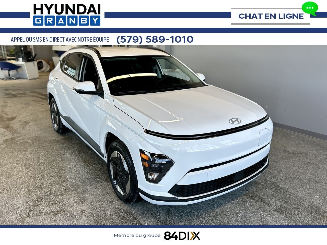 2024 Hyundai Kona Electric White Granby - photo #1