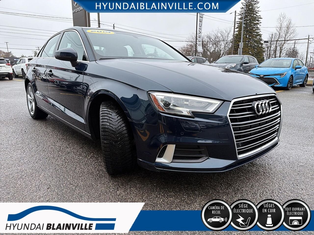 Audi A3 berline 2019 Bleu Blainville - photo #2