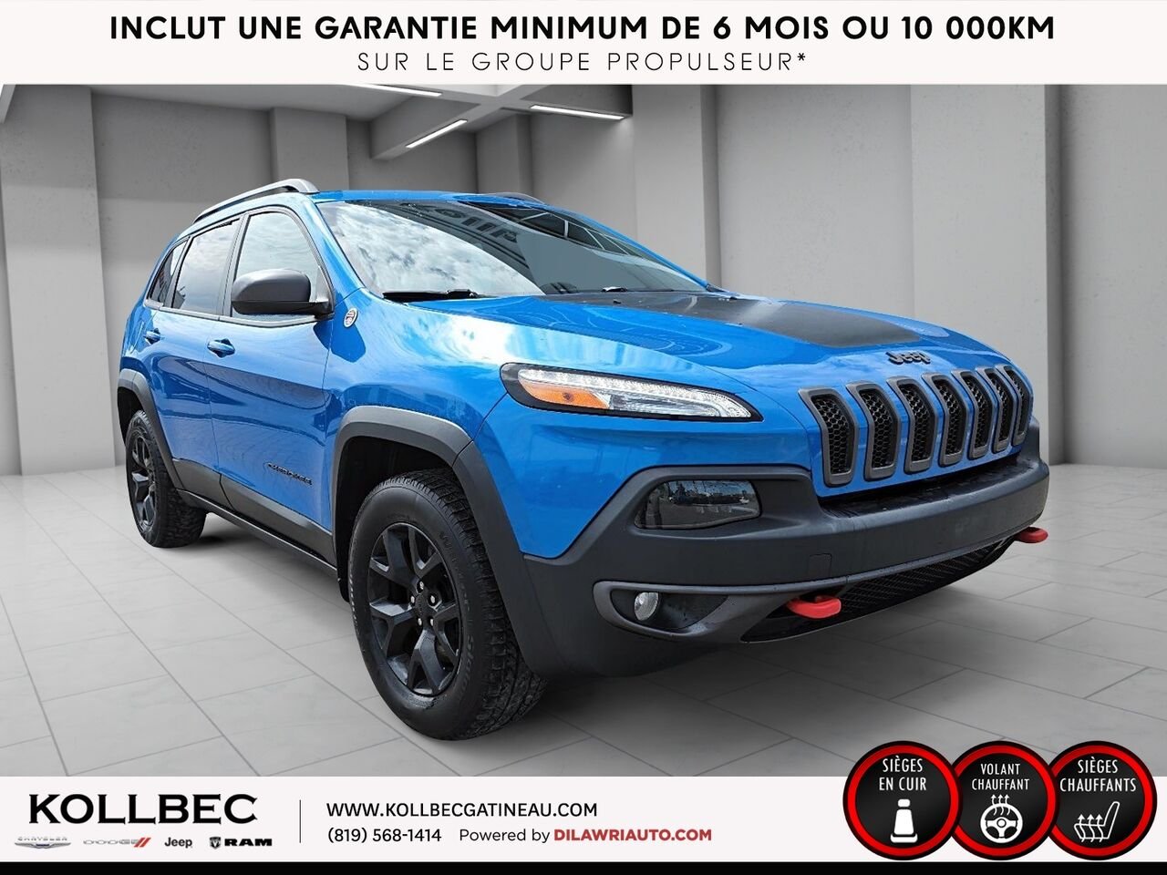 JEEP CHEROKEE Trailhawk 4x4 2018 Bleu Ottawa & Gatineau - photo #11