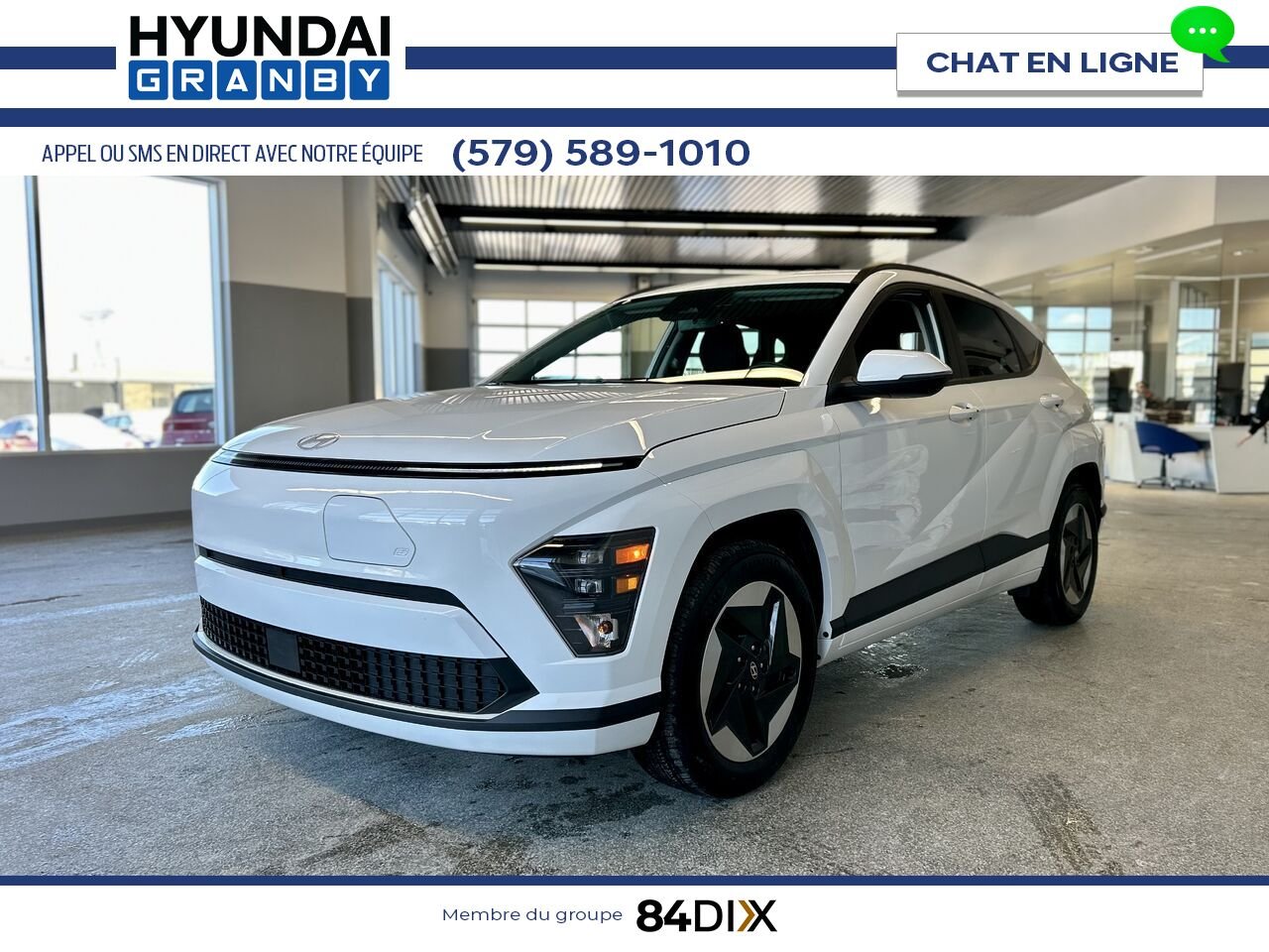 2024 Hyundai Kona Electric White Granby - photo #3