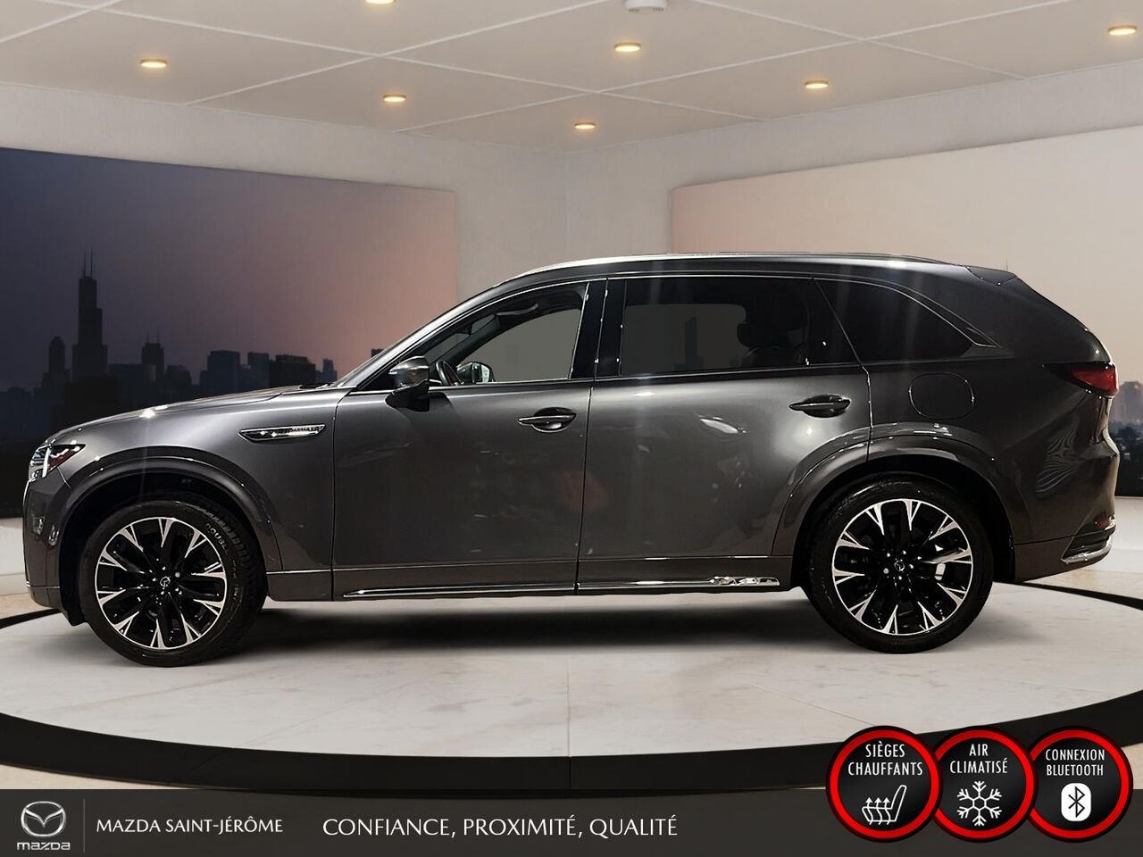 2024 Mazda CX-90 hybride léger Signature | TOIT PANORAMIQUE | AWD | CUIR NAPPA | SIEGES CAPITAINES Grey Saint-Jérôme - photo #10