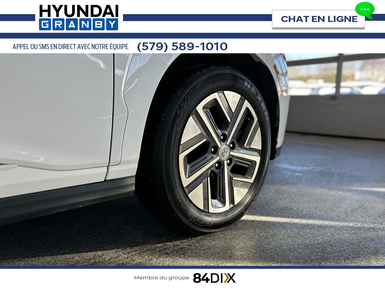 Hyundai Kona électrique 2023 Blanc Granby - photo #9