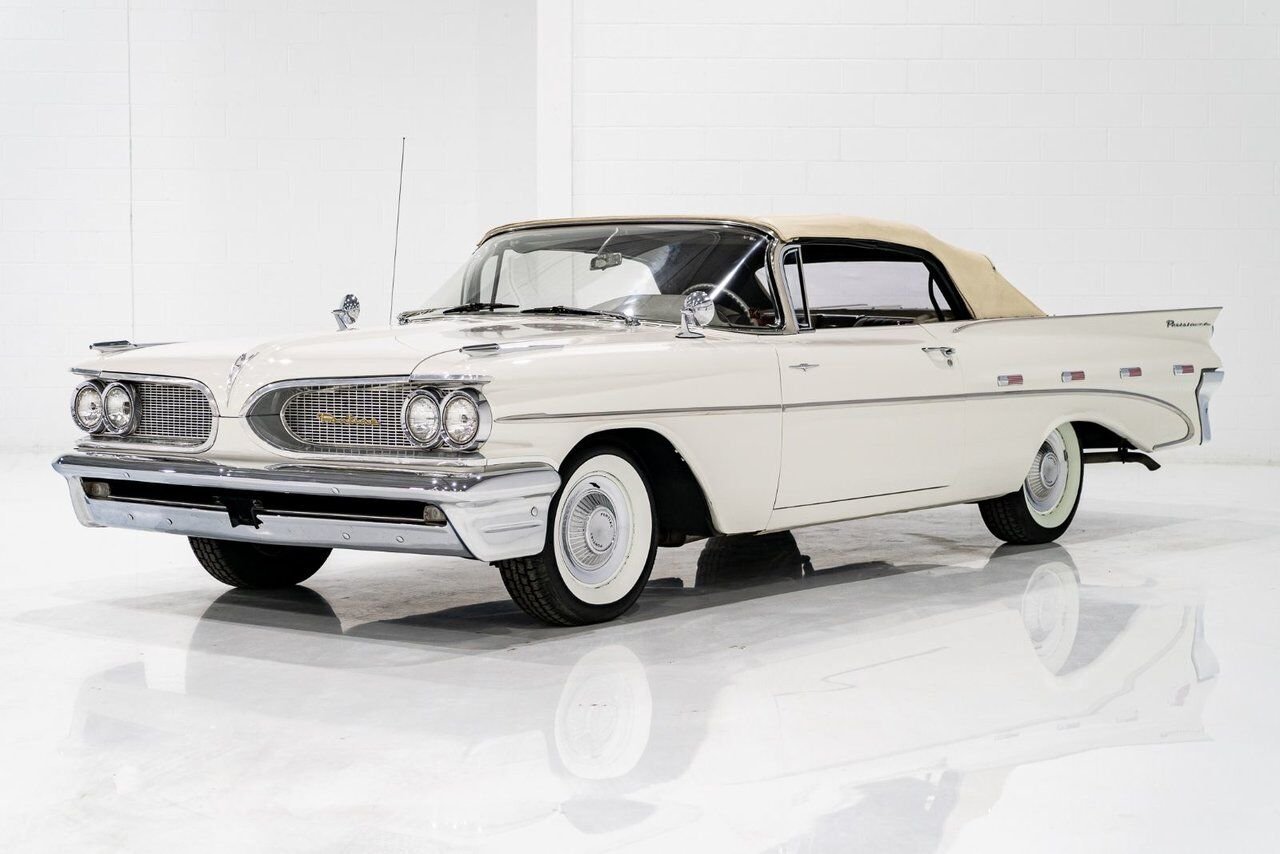 Pontiac PARISIENNE **PRIX EN USD** Fully restored with 261cu.in. and GM built sheet 1959 Blanc Montréal - photo #49