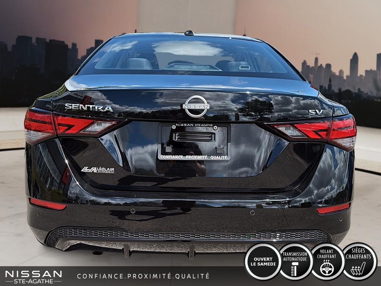 Nissan Sentra SV | CARPLAY | CAMÉRA DE RECUL | UN SEUL PROPRIÉTAIRE 2024 Noir Saint-Jérôme - photo #3