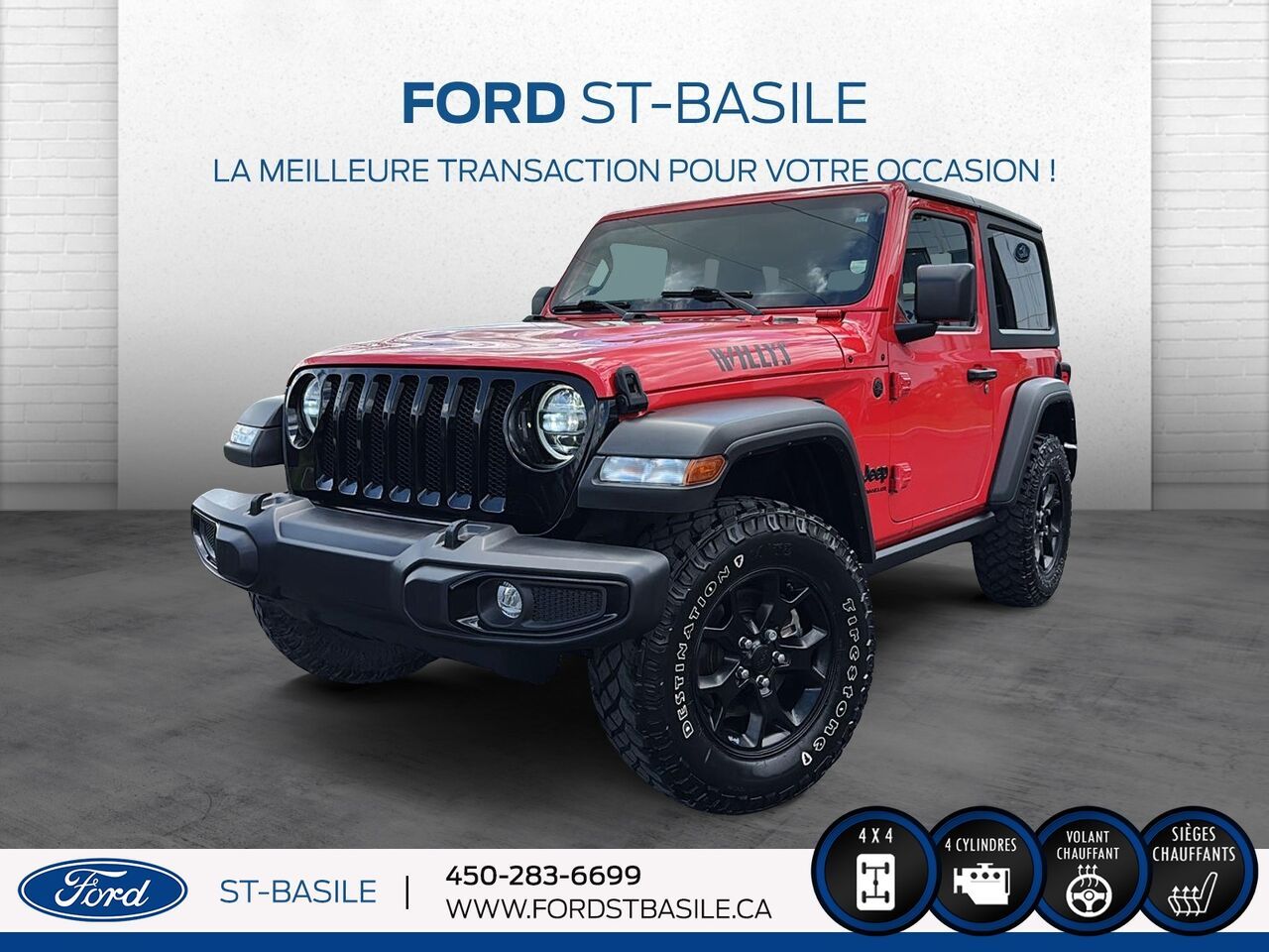 Red 2021 Jeep Wrangler SUV / Crossover Four-Wheel Drive Automatic