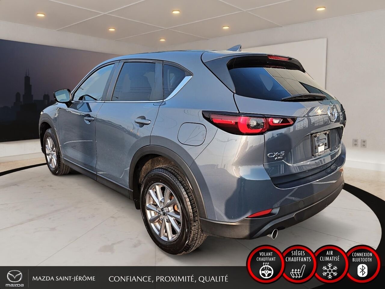 Mazda CX-5 GS | AWD | CUIR | 2023 Gris Saint-Jérôme - photo #8