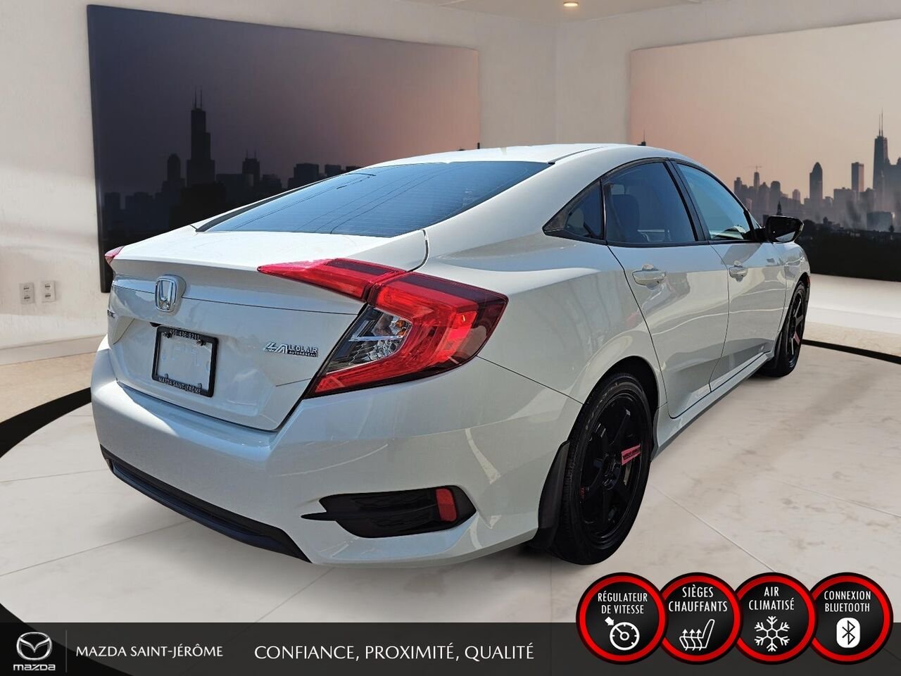 2020 Honda Civic Berline LX | MANUELLE | MAGS NOIR | CLEAN CARFAX | White Saint-Jérôme - photo #5