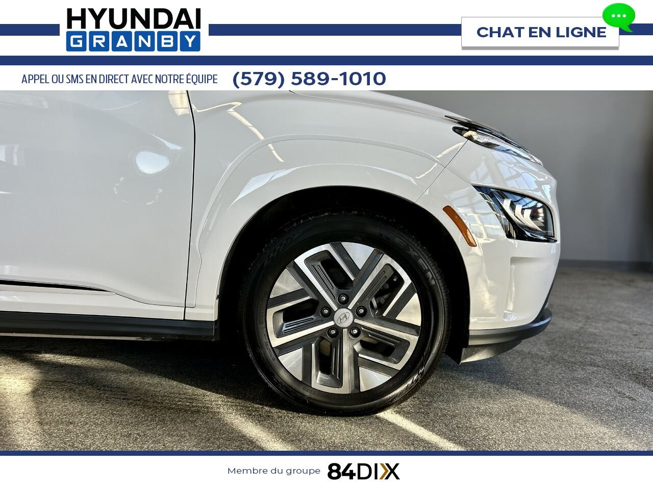 Hyundai Kona électrique 2023 Blanc Granby - photo #8