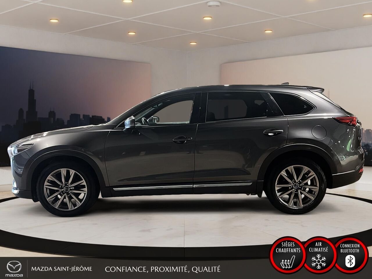 2021 Mazda CX-9 GT | TOIT OUVRANT | CUIR | AWD | Grey Saint-Jérôme - photo #9