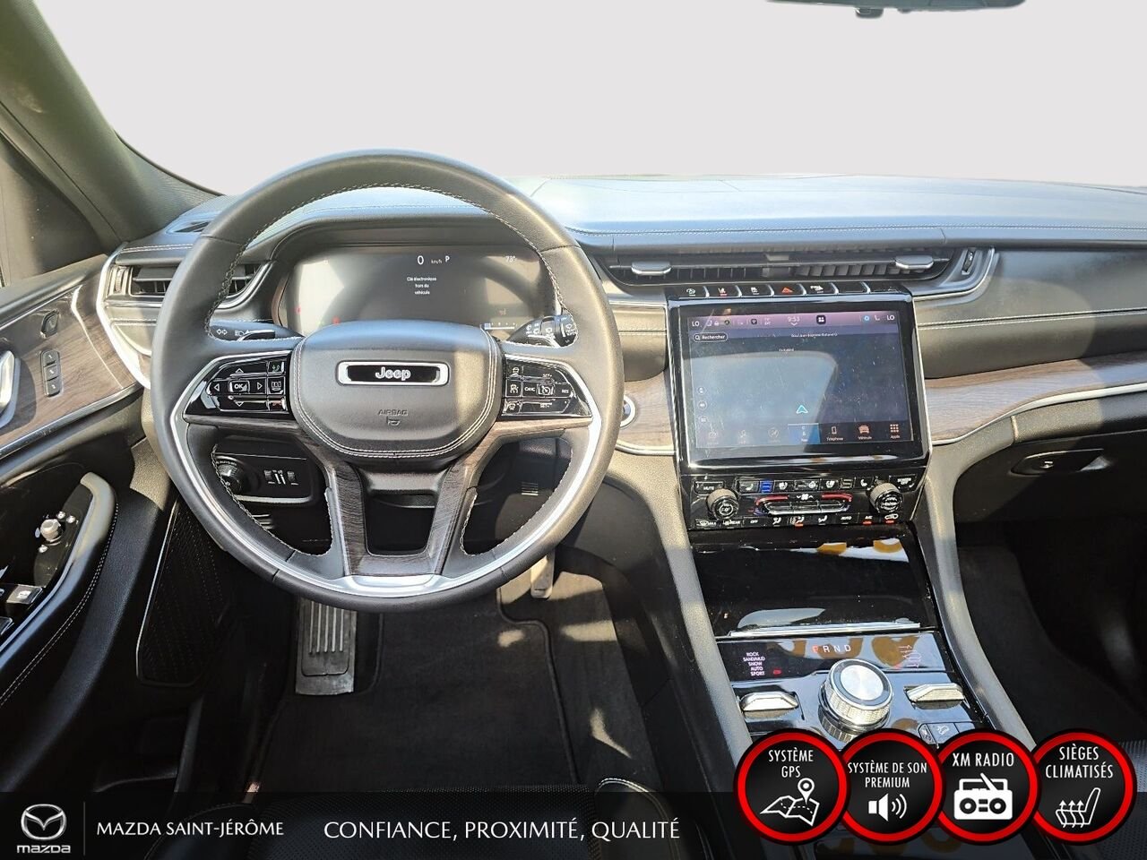 Jeep Grand Cherokee Overland | TOIT PANORAMIQUE | CUIR | 4X4 | 2023 Blanc Saint-Jérôme - photo #23