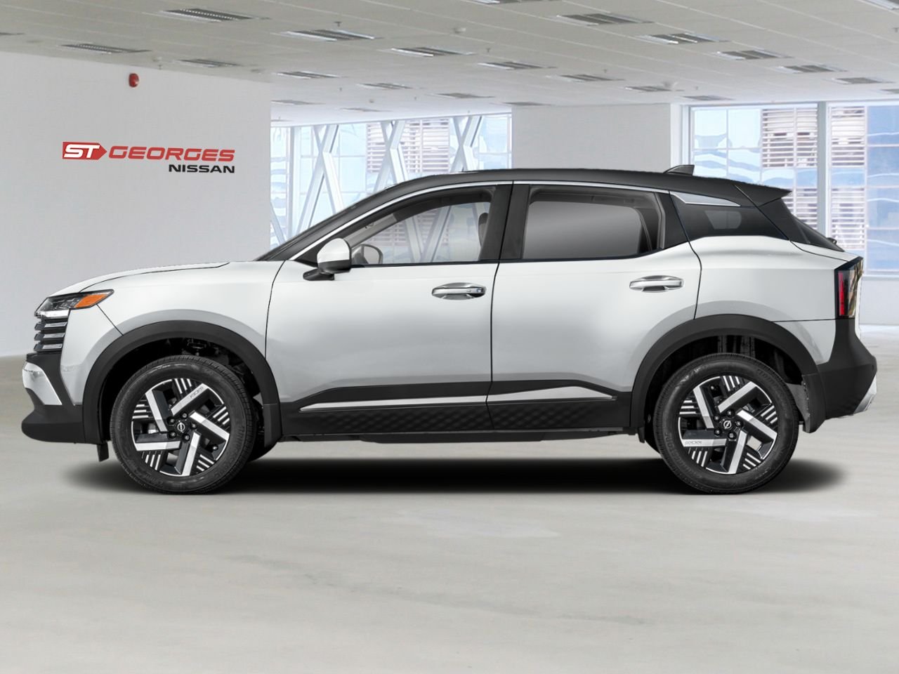 2026 NISSAN Kicks Aspen White TriCoat/Super Black Saint-Georges - photo #2